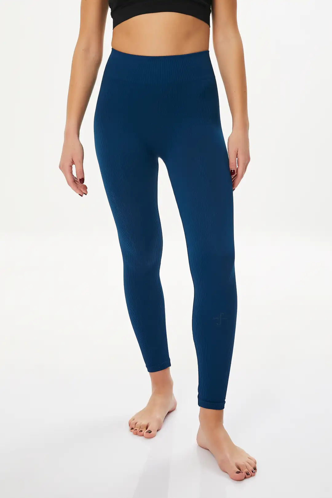 Rib-Shape Seamless Tayt Night Blue