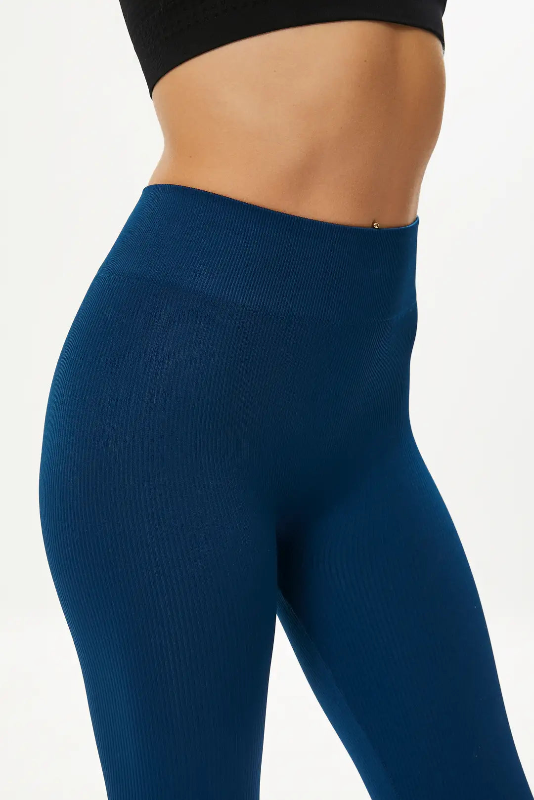 Rib-Shape Seamless Tayt Night Blue