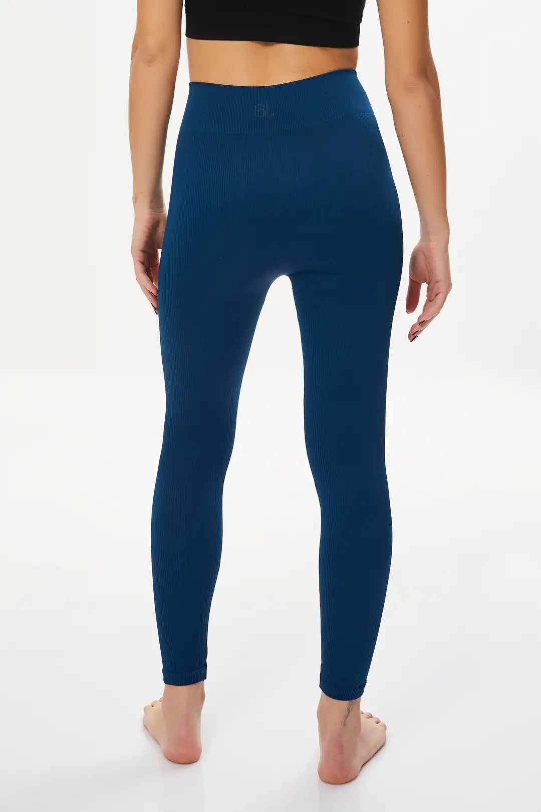 Rib-Shape Seamless Tayt Night Blue